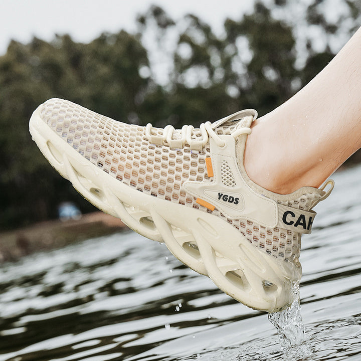 Herren Atmungsaktiver Knit-Sneaker mit elastischem Einstieg und skulpturaler Hohlkammer-Sohle Drune