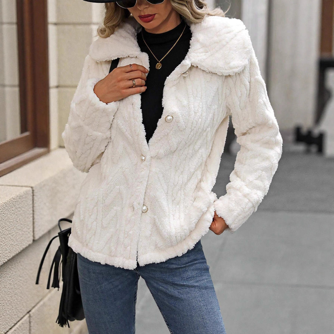 Damen kuschelige Cardigan-Jacke Drune