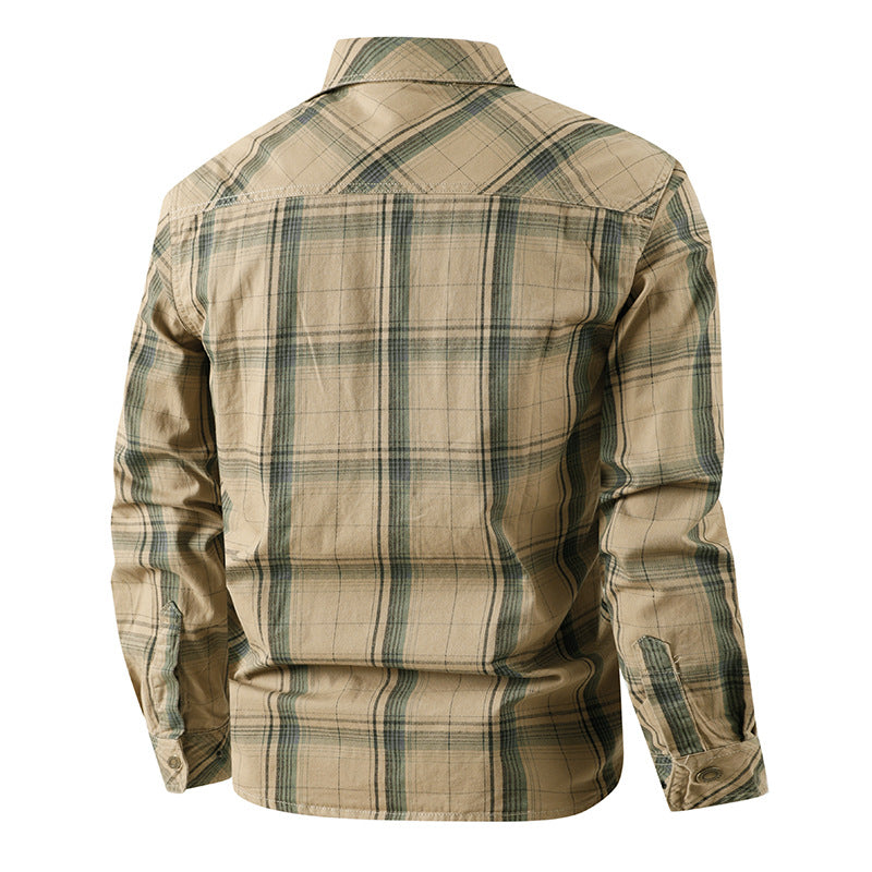 Herren nachhaltiges Karobluse Drune