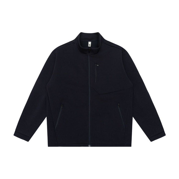Unisex Minimalistische Kurzjacke mit Stehkragen und funktionalen Reißverschlusstaschen Drune
