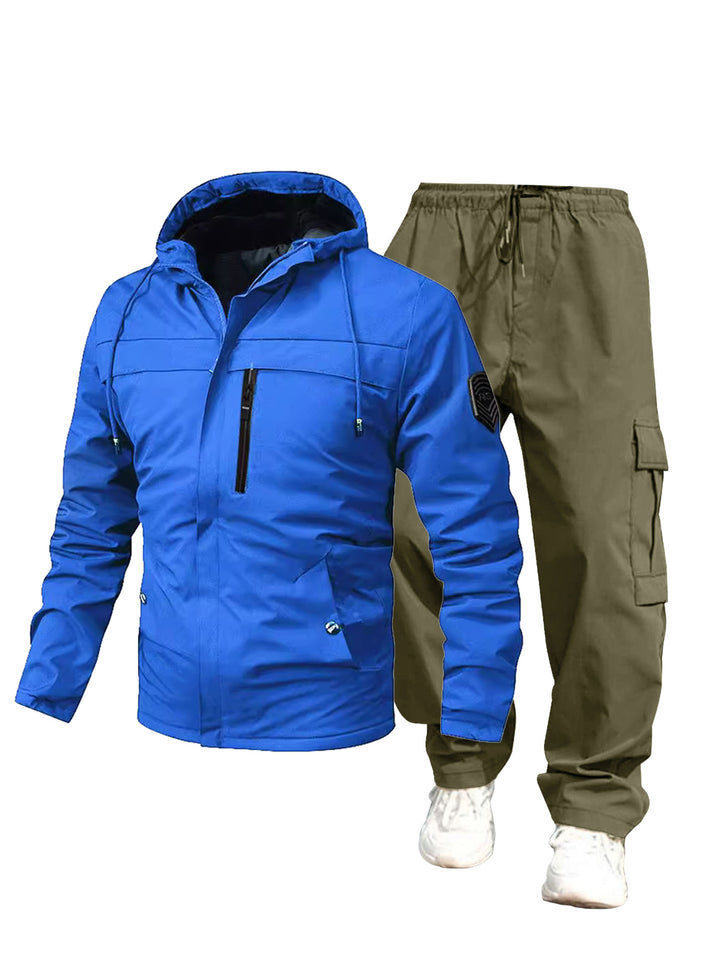 Herren Wetterfeste Outdoor-Jacke und Cargo-Hose Drune