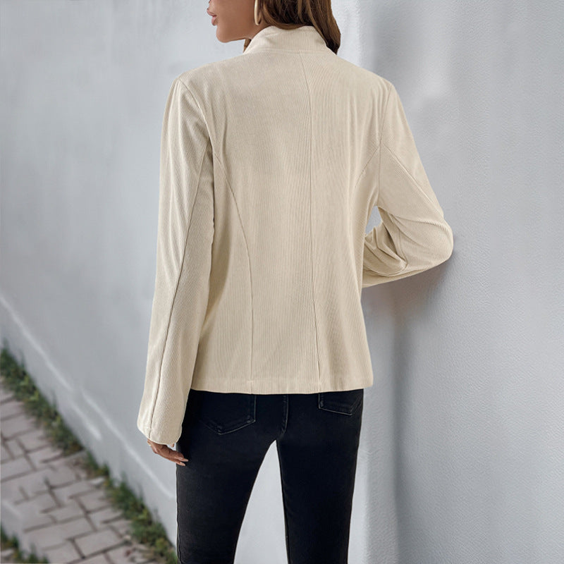 Drune | Damen Elegante Jacke Stehkragen