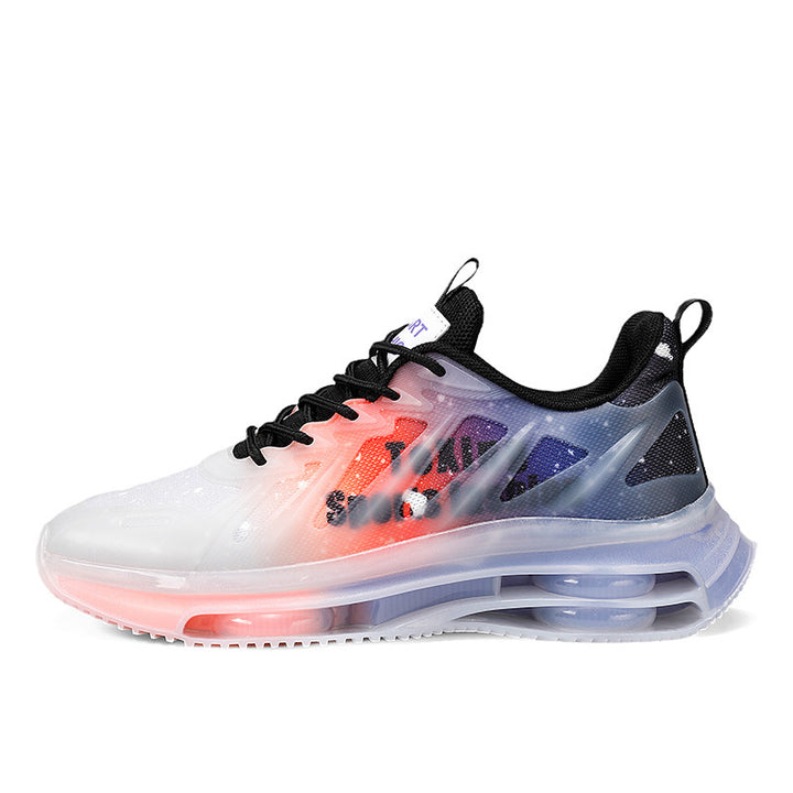 Unisex futuristische transparente Runner mit integrierter Luftkammer-Zwischensohle und reflektierendem Tech‑Mesh Drune