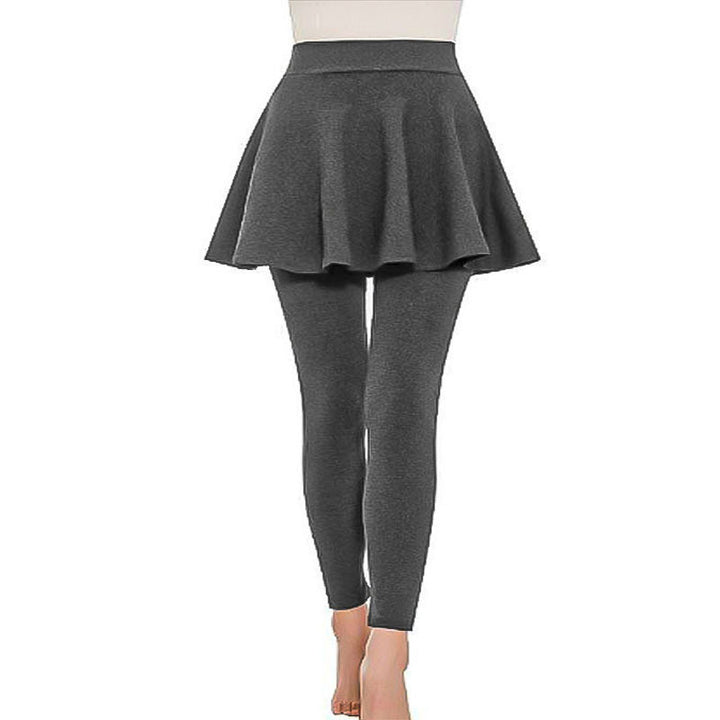 Damen Highwaist-Leggings mit integriertem Tellerrock und figurschmeichelnder Silhouette Drune