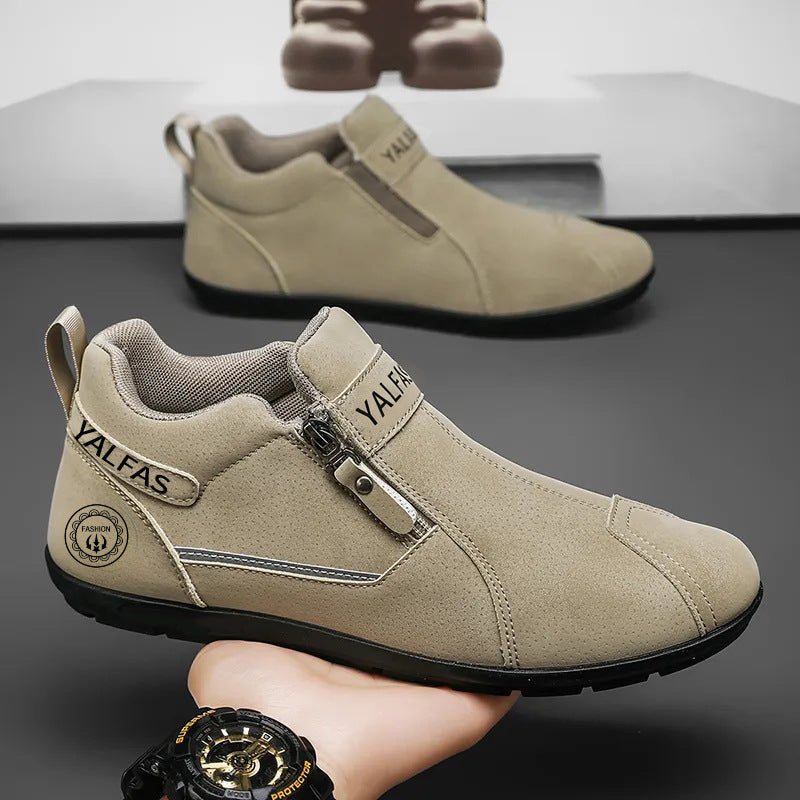 Herren Kurzschaft-Sneaker mit seitlichem Reißverschluss und gepolsterter Komfortsohle Drune