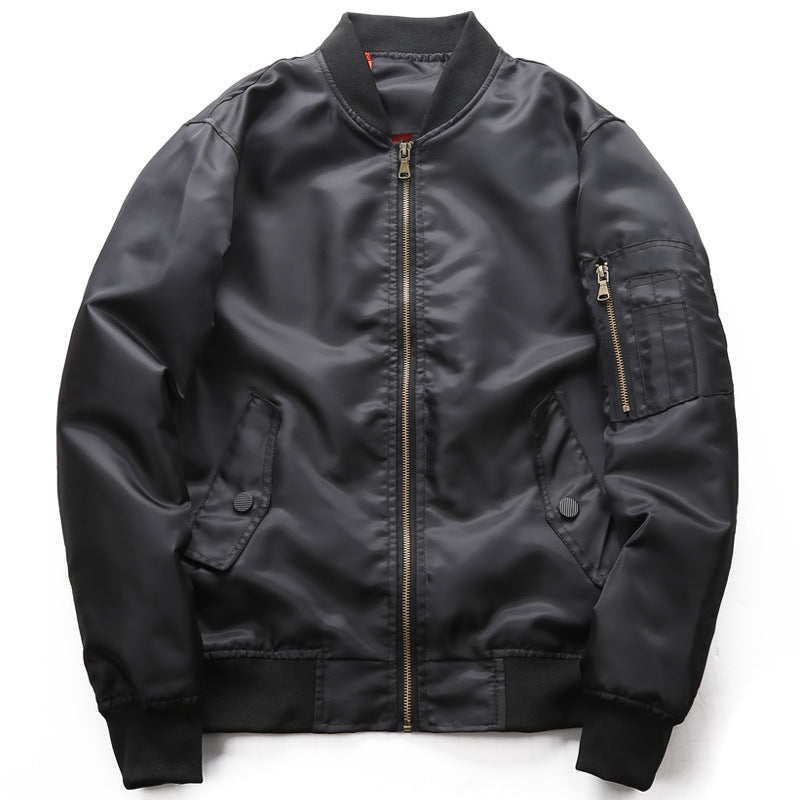 Herren nan klassische Bomberjacke aus wasserabweisendem Nylon mit gerippten Bündchen und Ärmeltasche Drune