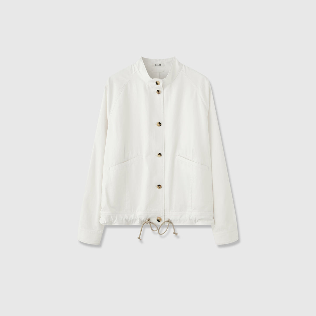 Damen Übergangsjacke mit Kapuze und verstellbarem Bund Drune