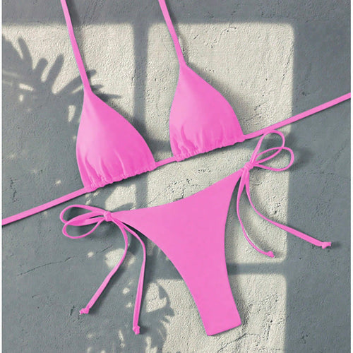 Damen Spaghetti-Träger-Bikini Set Drune