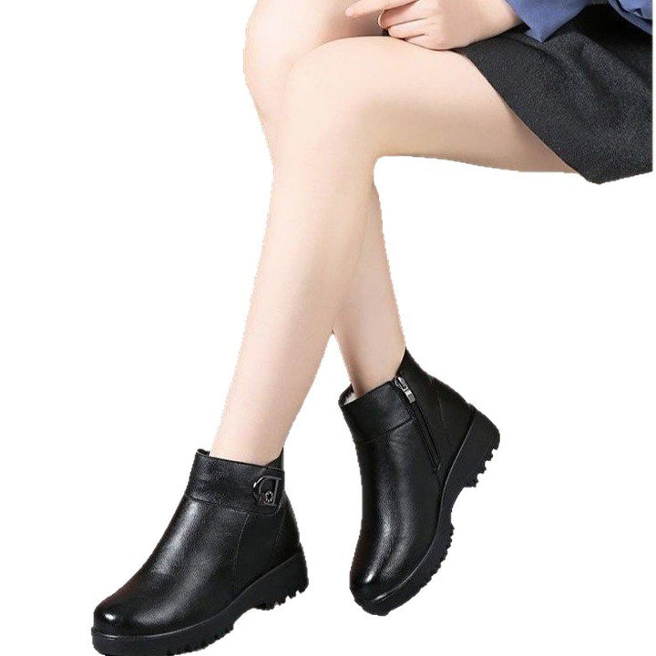 Damen Elegante Winter Stiefeletten mit Warmfutter Drune