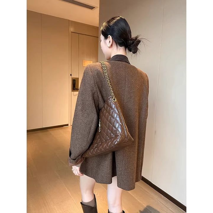 Damen Eleganter Tweed Blazer mit schickem Schnitt Drune