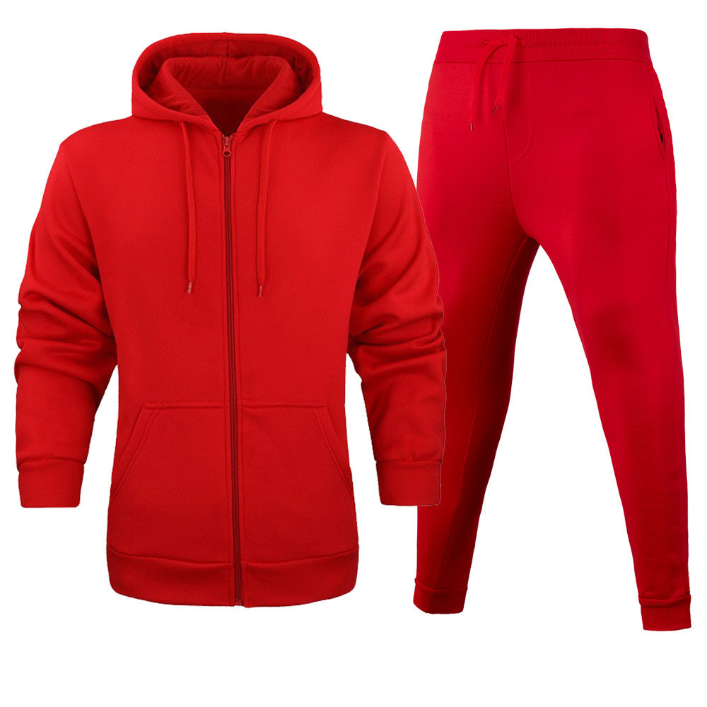 Herren nan zweites Komfort-Trainingsset mit robustem Frontreißverschluss, verstärkten Nähten und Jogginghose mit verdeckten Reißverschlusstaschen Drune