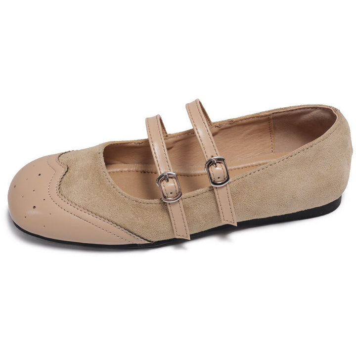 Damen Ballerinas mit doppeltem Riemen und elegantem Design Drune