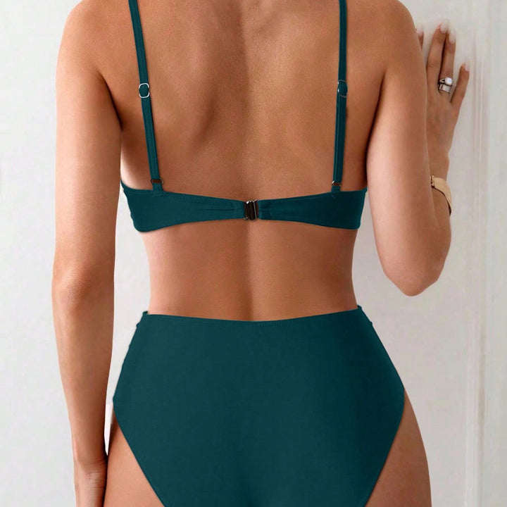 Damen Bikini-Set mit gepolstertem Oberteil und dekorativem Stern-Detail Drune