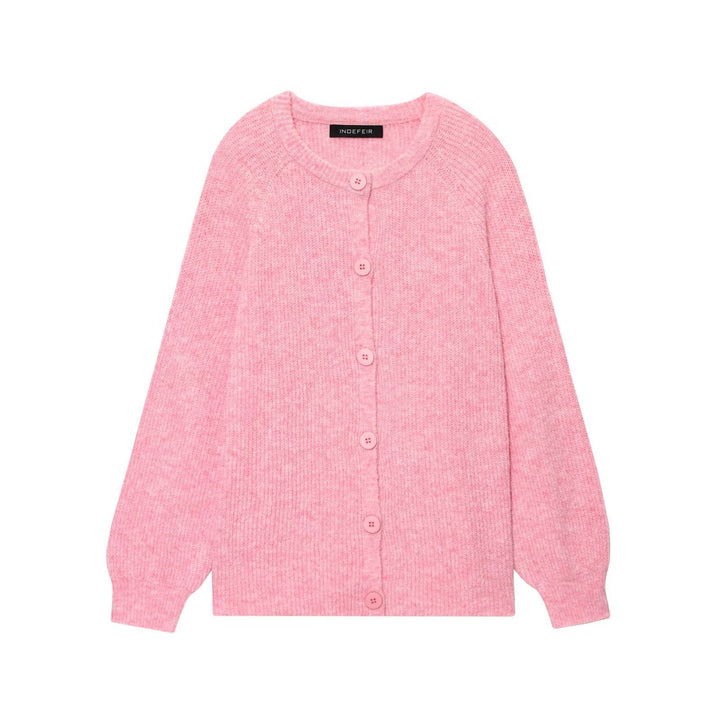 Damen kuschelige Strickjacke mit Knopfdetail und weiten Ärmeln Drune