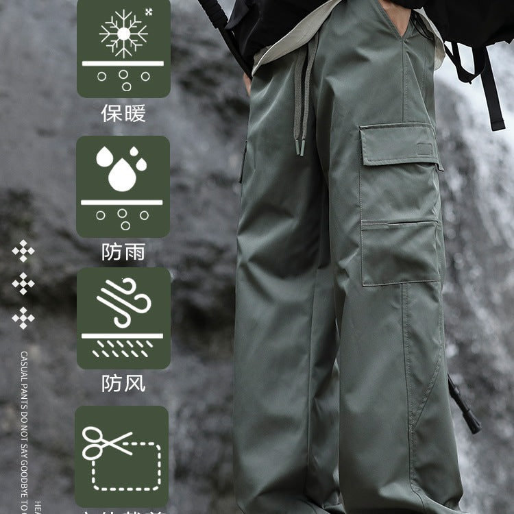 Herren Oversized Outdoor‑Cargohose mit Zugbund, großen Klapp‑ und Utility‑Taschen Drune