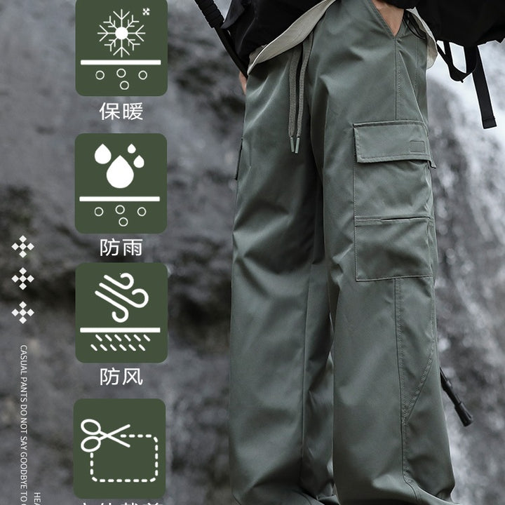 Herren Oversized Outdoor‑Cargohose mit Zugbund, großen Klapp‑ und Utility‑Taschen Drune