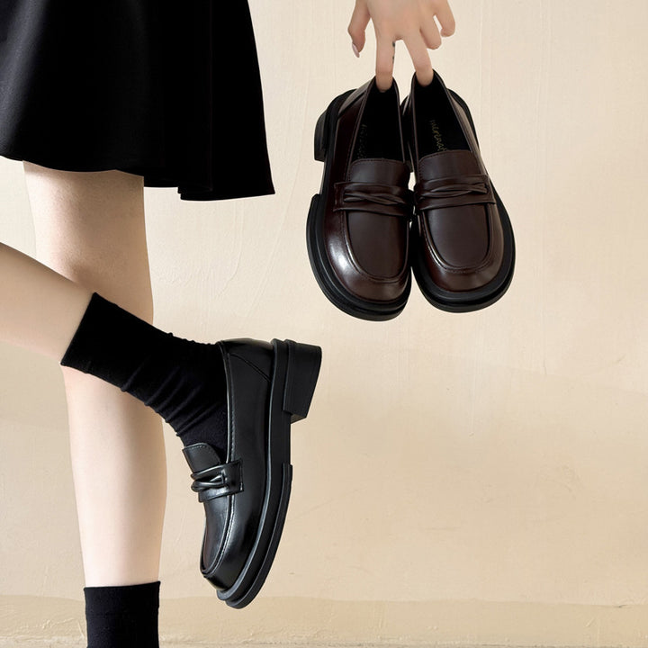 Damen Modische Loafers mit Schleifen Drune