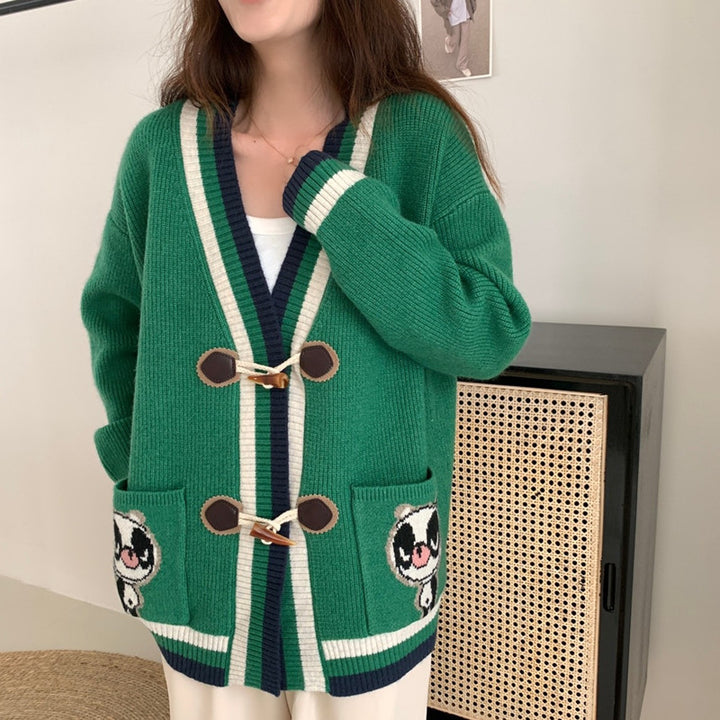 Damen Strickjacke mit einzigartigen Stickdetails Drune