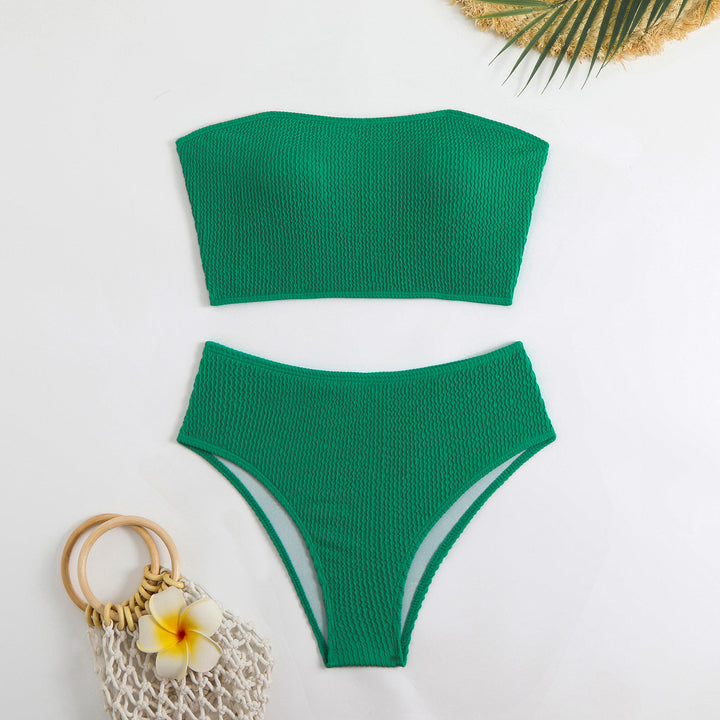 Damen Bandeau Bikini mit strukturiertem Design Drune
