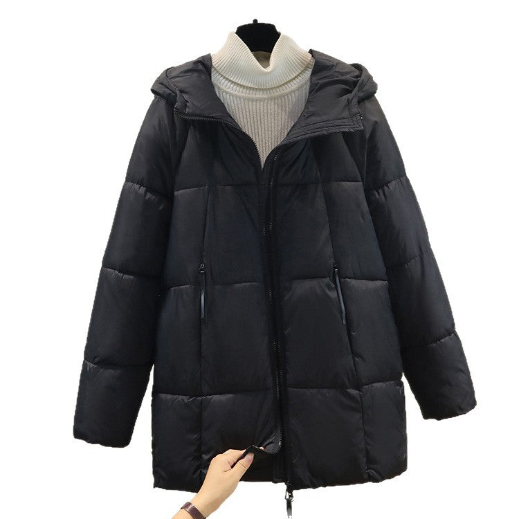 Damen Komfortable und stylische Pufferjacke mit Kapuze und praktischen Reißverschlusstaschen Drune