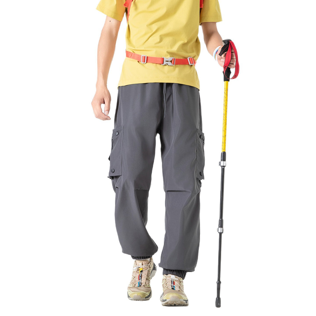 Herren Weite Technical‑Cargo‑Jogger mit elastischem Tunnelzugbund, Multifunktions‑Cargotaschen und verstellbaren Beinabschlüssen Drune