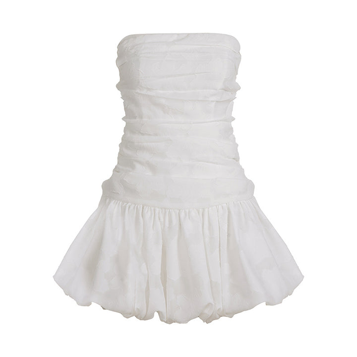 Damen Mini-Ballkleid mit ärmellosem Design und voluminösem Rock Drune