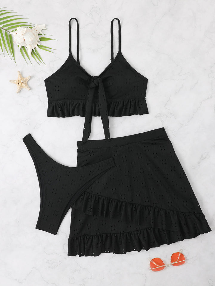 Damen Bikiniset mit Rüschendetails Drune