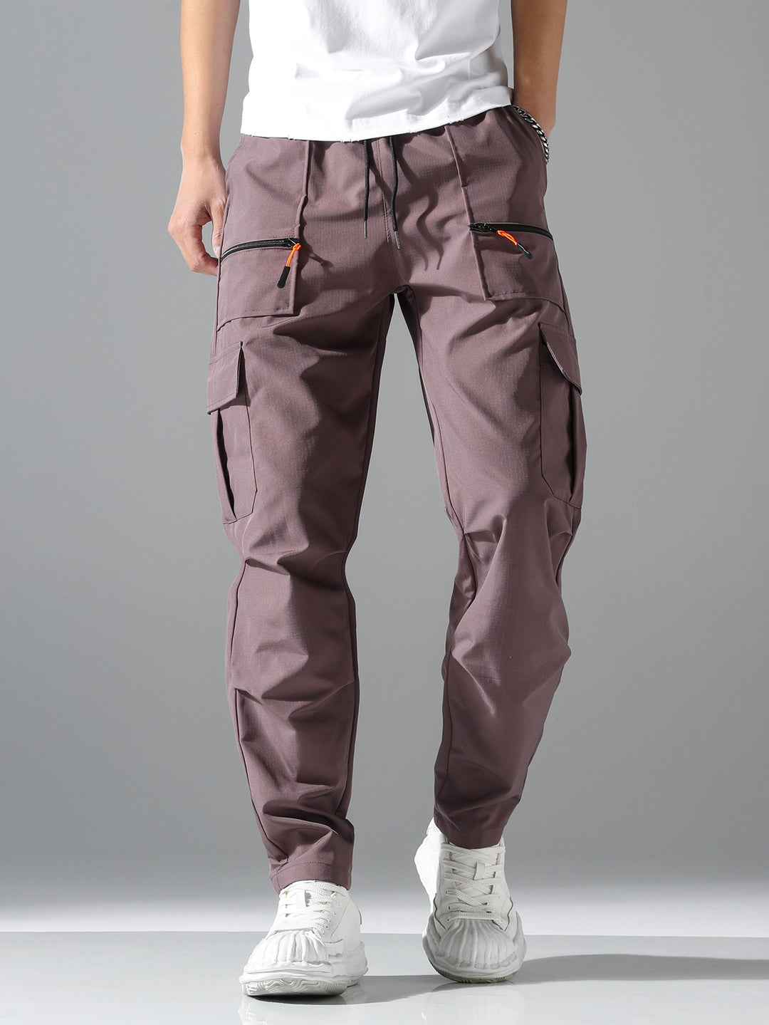 Herren Bequeme Cargo-Hose mit elastischem Bund Drune