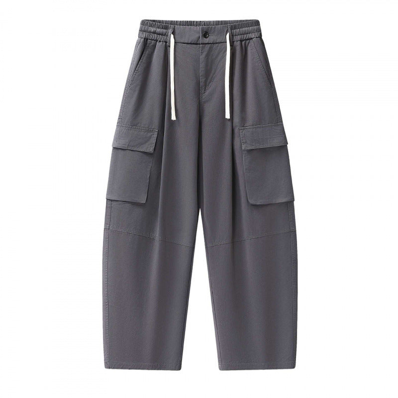Unisex Baggy‑Cargo‑Hose mit elastischem Bund, Tunnelzug und großen Pattentaschen Drune