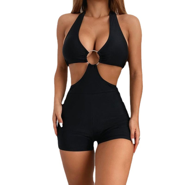 Damen Badeanzug mit hohem Beinausschnitt und raffiniertem Cut-Out Drune