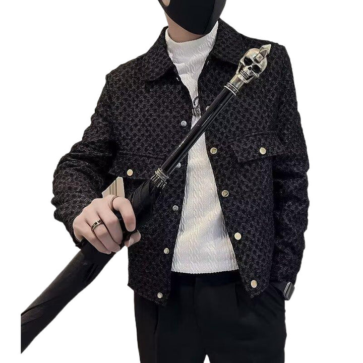 Herren Designjacke mit strukturierten Stoffdetails Drune