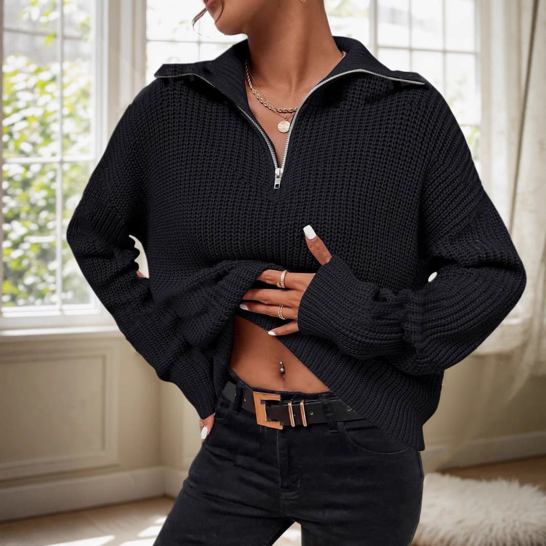 Damen lockerer Strickpullover Drune
