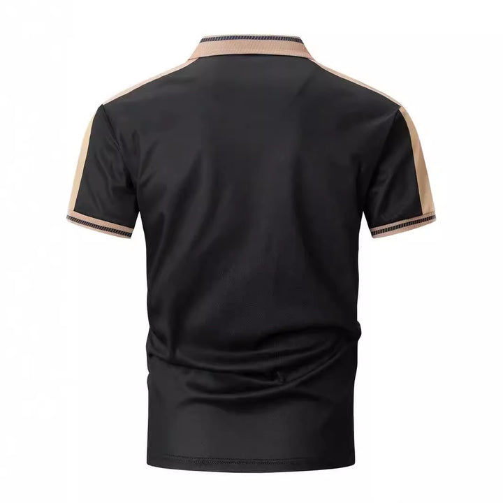 Herren Stilvolles Kontrastkragen Performance Polo Drune
