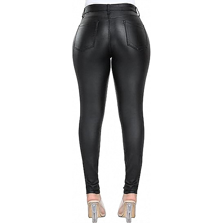 Damen Modische Kunstlederleggings Drune