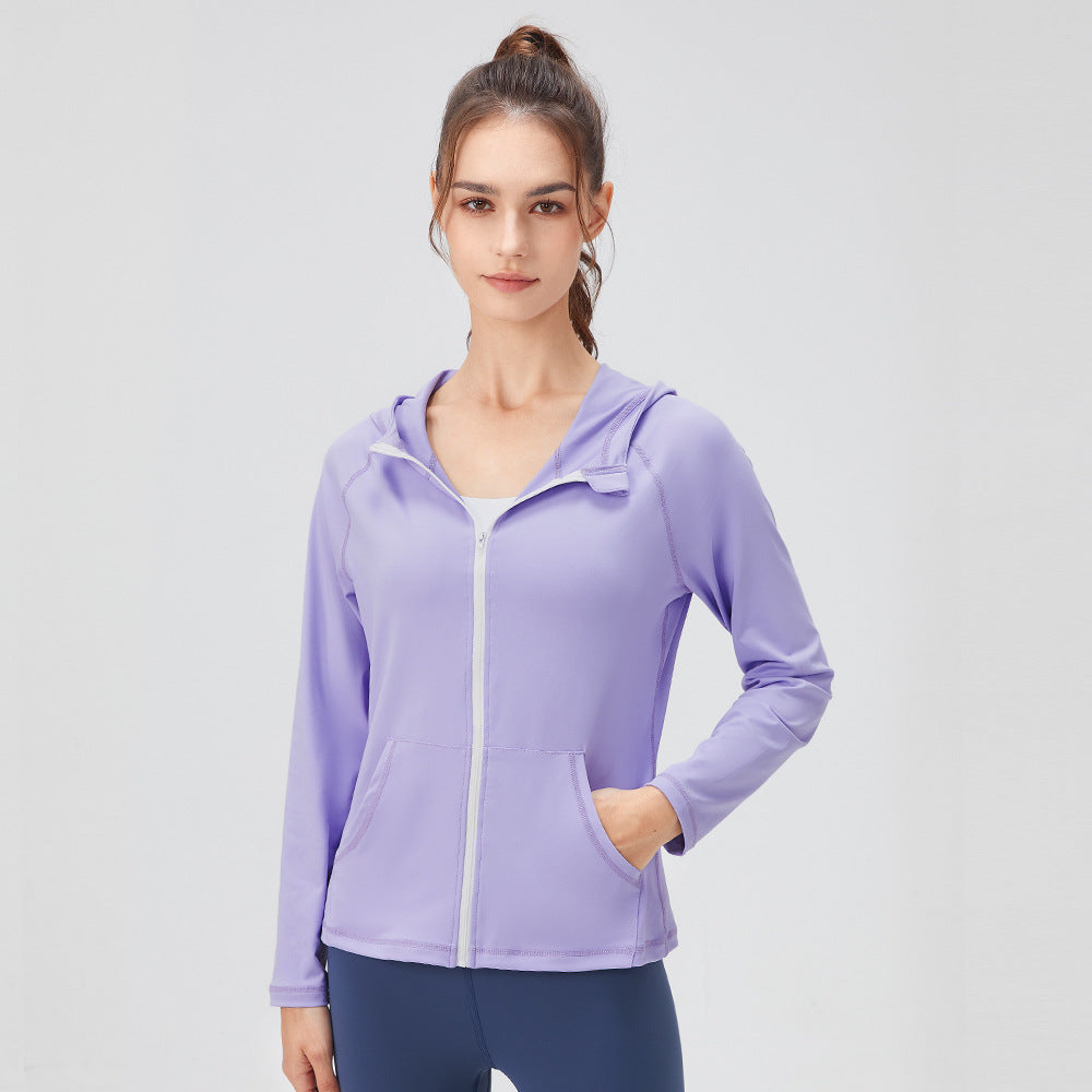Damen Sportliche Kapuzenjacke mit leichtem Material und praktischen Taschen Drune