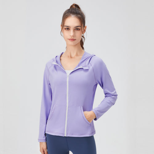 Damen Sportliche Kapuzenjacke mit leichtem Material und praktischen Taschen Drune