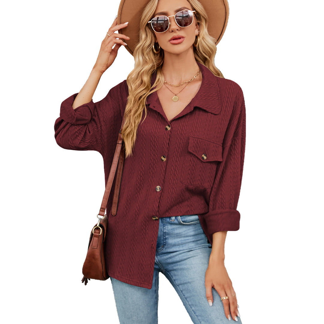 Damen lässige Overshirt mit strukturiertem Design Drune