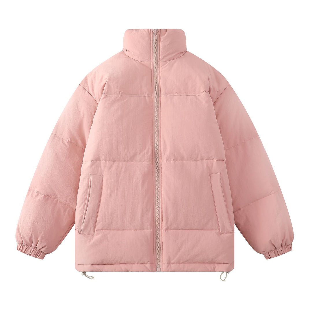 Unisex Oversize Steppjacke mit hohem Kragen und Kordelzug Drune