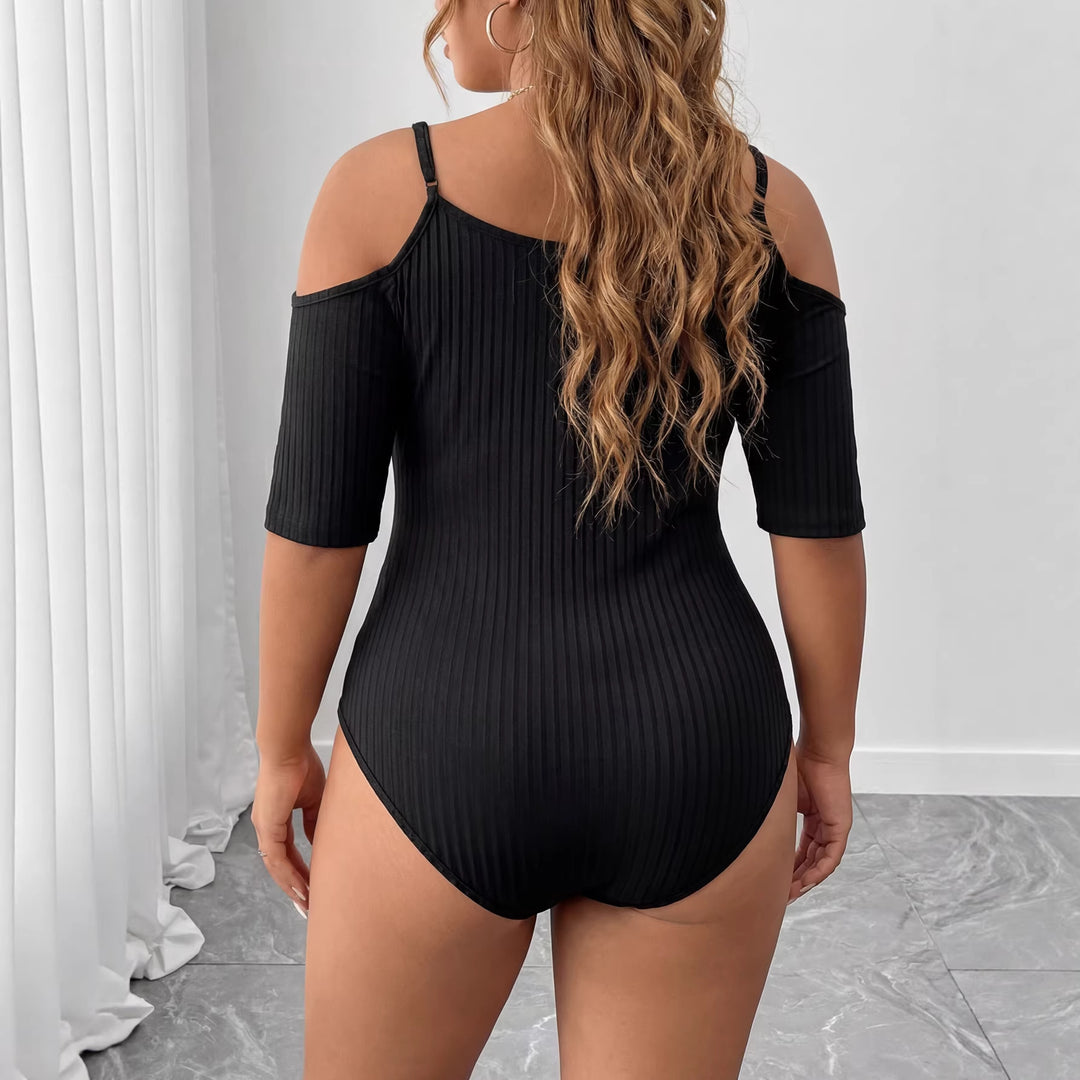 Damen Körperbetontes Oberteil mit Off-Shoulder Design Drune