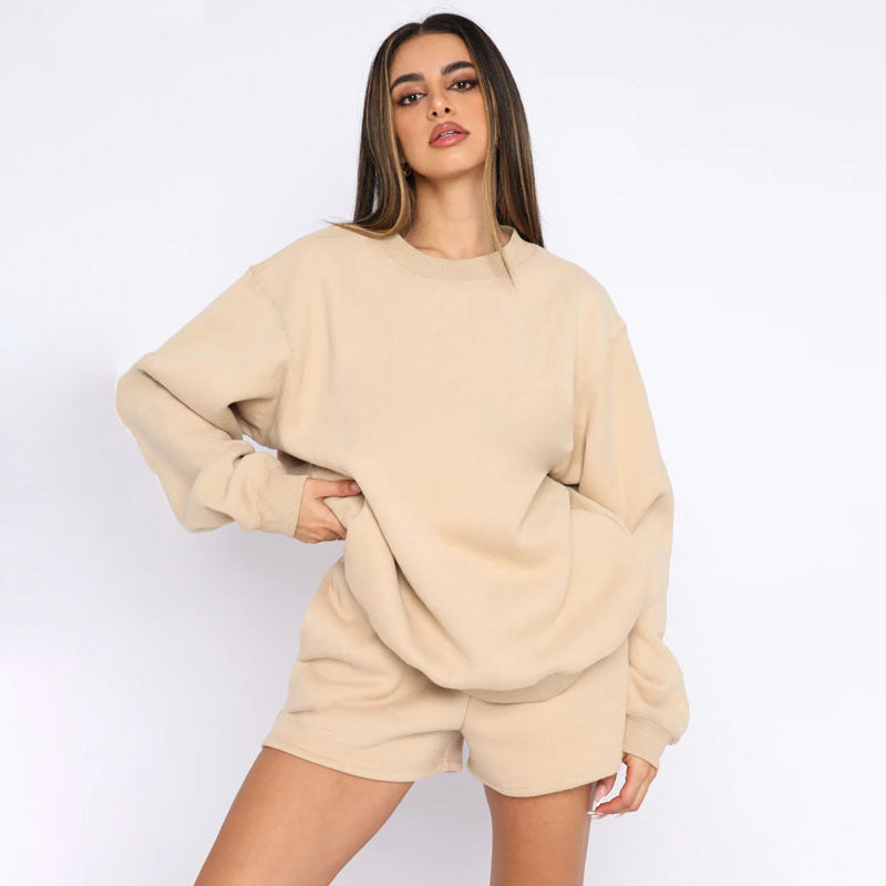 Damen Freizeitlicher Sweater- und Shorts-Set Drune