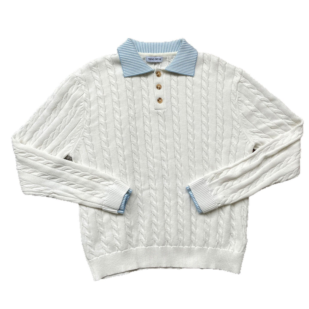Herren Modischer Strickpullover mit strukturiertem Design Drune