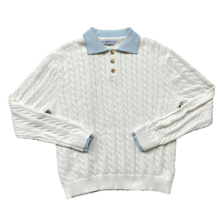 Herren Modischer Strickpullover mit strukturiertem Design Drune