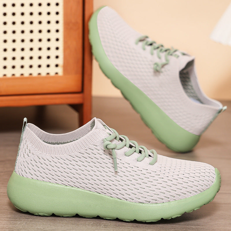 Damen Sportliche Freizeitsneakers mit elastischer Mesh-Oberfläche Drune