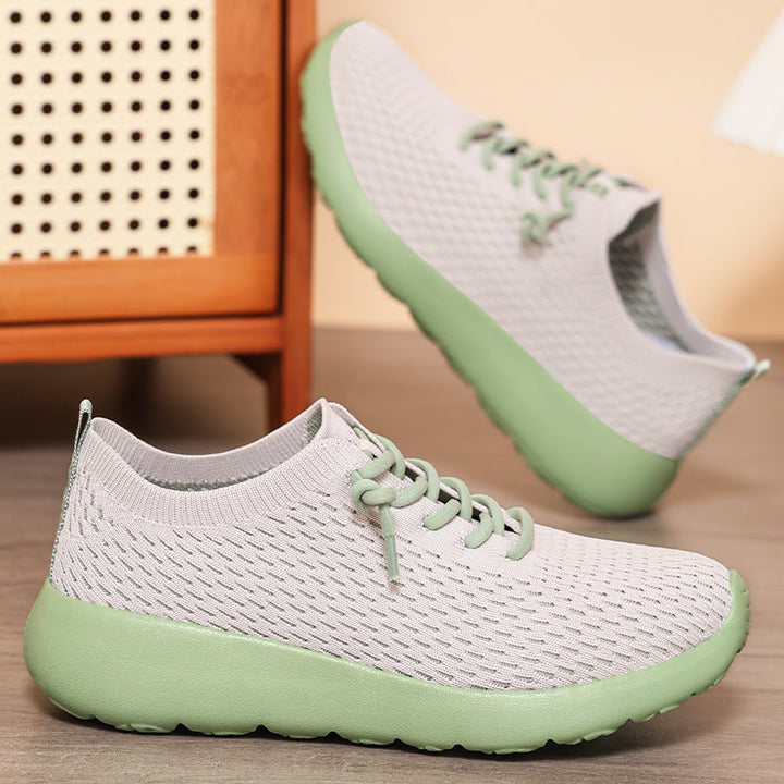 Damen Sportliche Freizeitsneakers mit elastischer Mesh-Oberfläche Drune