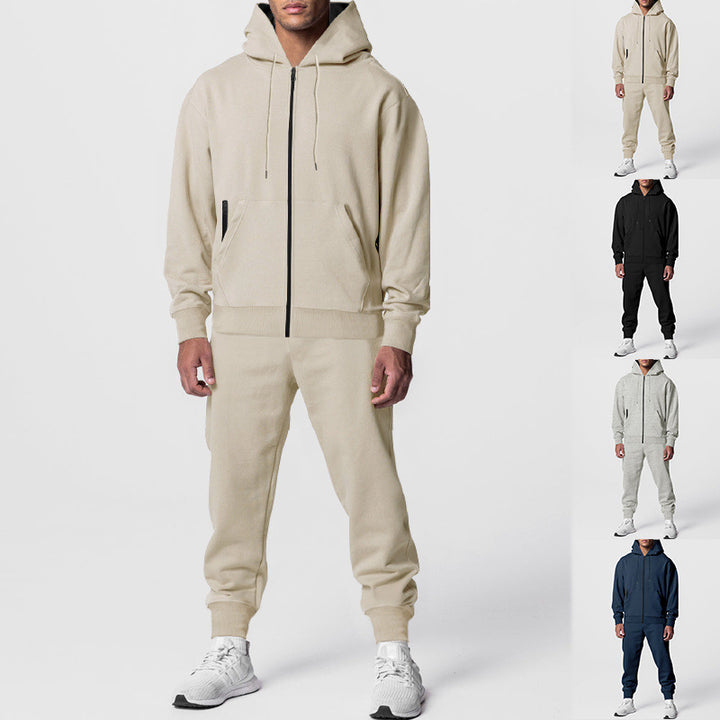 Herren Komplettes Sweatset mit Reißverschluss-Hoodie und tapered Jogginghose Drune