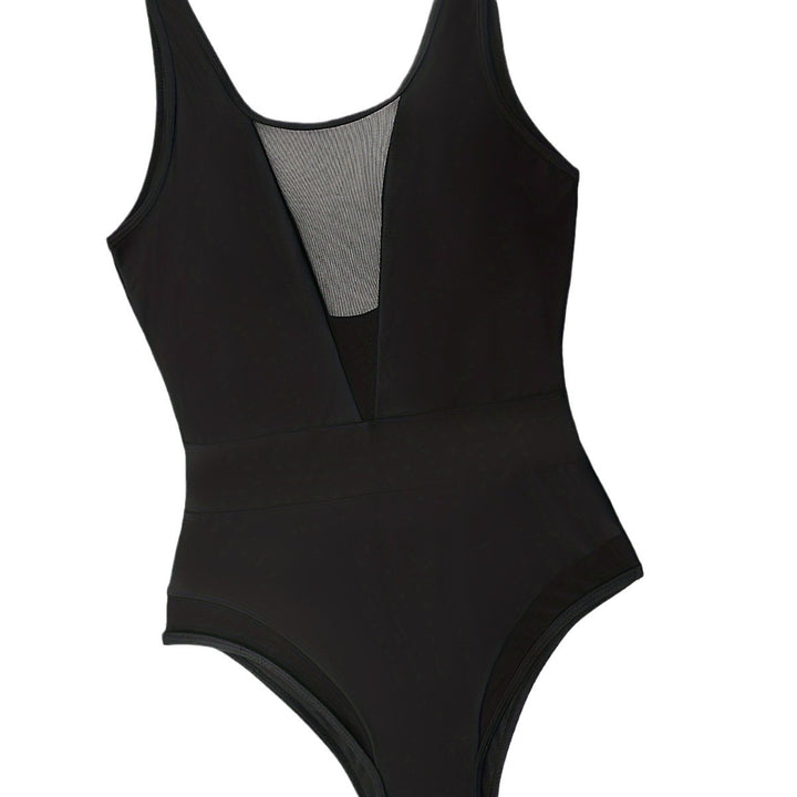 Damen Hochgeschlossener Monokini mit transparenten Mesh-Details Drune