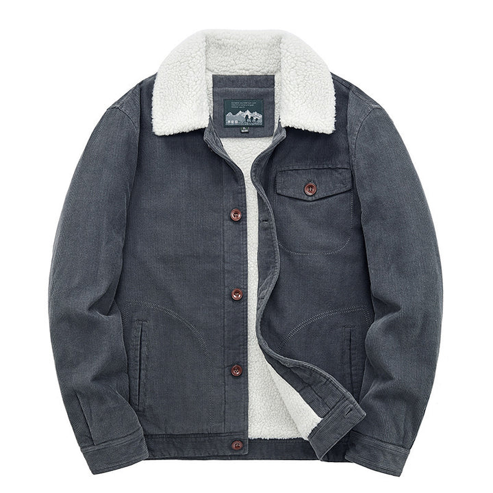 Herren Lässige Cordjacke mit Teddyfutter Drune 1787797411