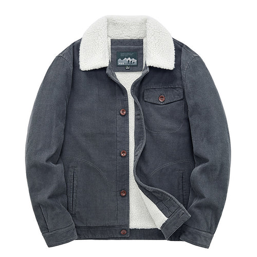 Herren Lässige Cordjacke mit Teddyfutter Drune 1787797411