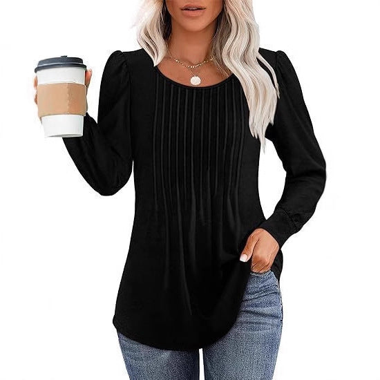 Damen Elegantes und lässiges Shirts mit Rüschendetails Drune
