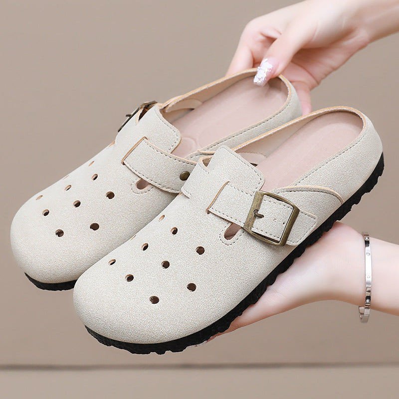 Damen Komfortable Clogs mit verstellbarem Riemen Drune